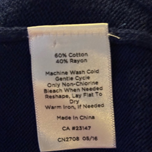 Talbots Navy Button-Up Cardigan - Picture 3 of 3